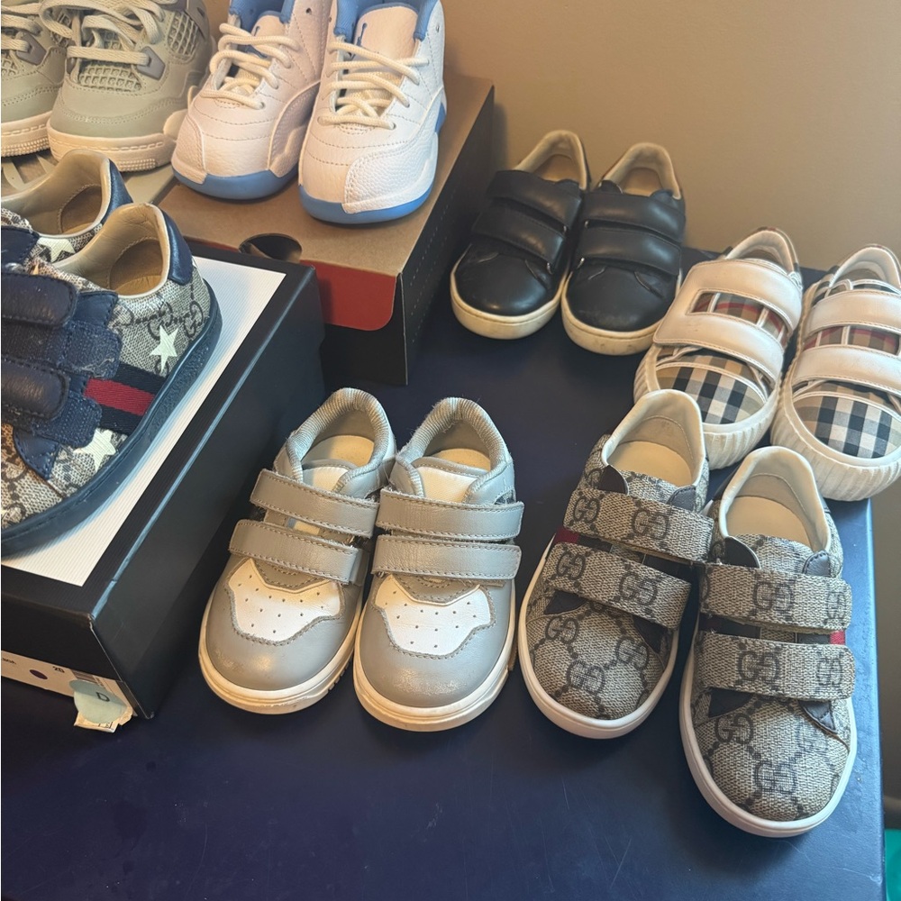 Dior Gray Sneakers with Velcro Straps and Chunky Sole